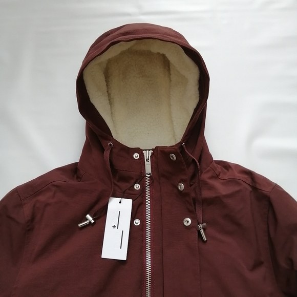 Frank And Oak Maroon Parka Small NWT - Picture 3 of 16